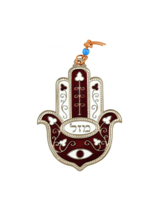 קישוט קיר חמסה עם מזל טוב לאק עין ופל... | חמסה מתכת